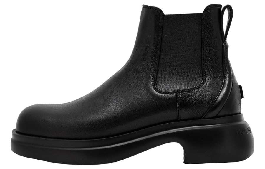 WOOYOUNGMI Leather Short Chelsea Boots Men's Black