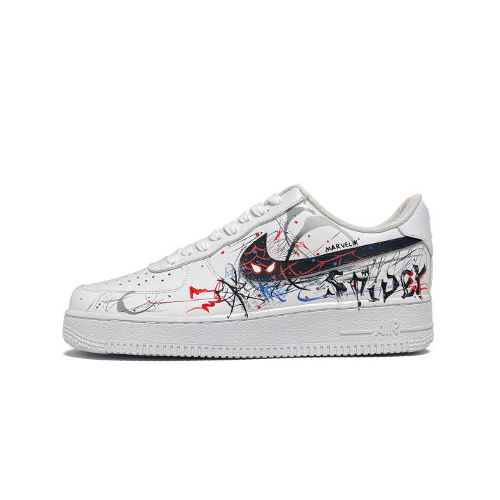 Nike Nike Air Force 1 Parallel Universe Abrasion Resistant Slip Resistant Low top Skateboard Shoes Men's Red Blue