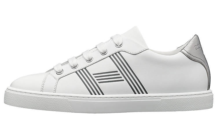 HERMES Avantage Cow Leather Sports Low top Stylish Skateboarding Shoes Women's White