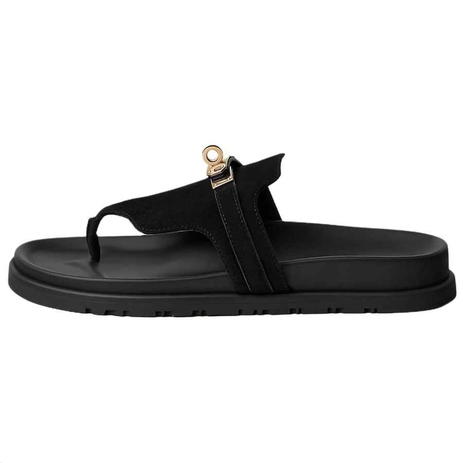 HERMES HERMES Empire Flip Flops Women's Black