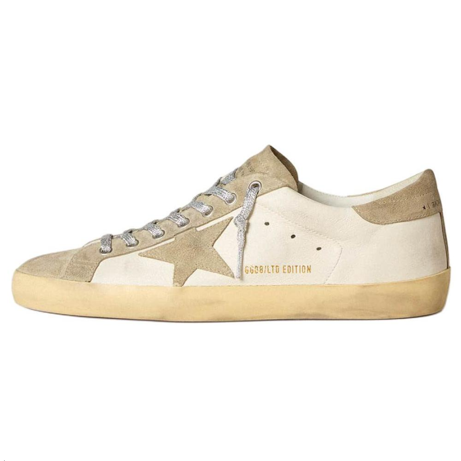 Golden Goose Super Star Leather Low top Skateboard Shoes Men's Gray