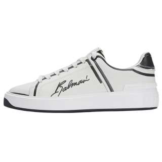 BALMAIN B Court Leather Low top Skateboard Shoes Women's White