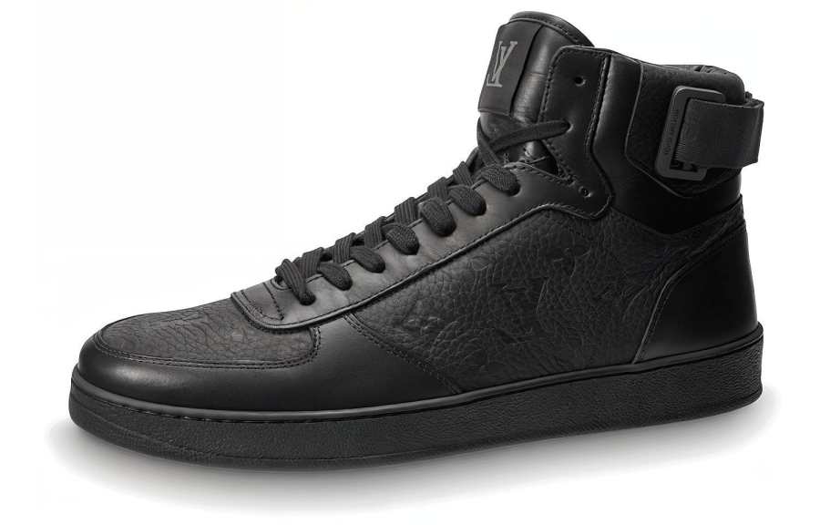 LOUIS VUITTON Rivoli High top Stylish Skateboarding Shoes Men's Black
