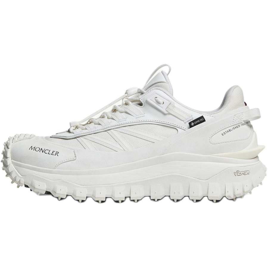 Moncler Trailgrip Gtx Leather Low top Casual Shoes Men's White