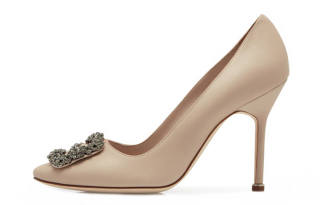MANOLO BLAHNIK Slim Heel High Heels 10.5cm Women's Light Beige