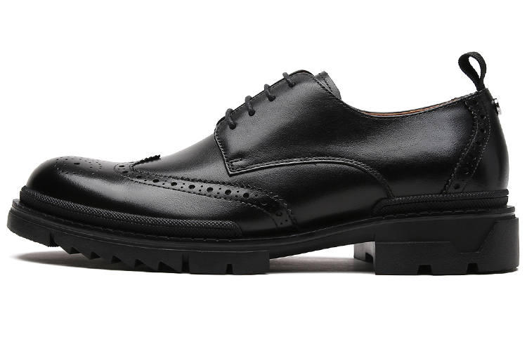 S.T.Dupont S. T.DUPONT Top Grain Cow Leather Dress Shoes Men's Black