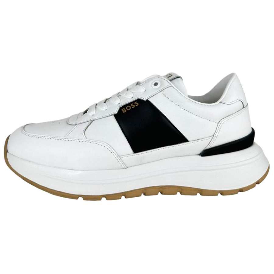 HUGO BOSS Leather Low top Casual Shoes Men's White