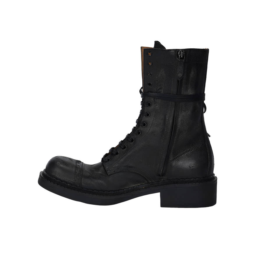 MIU MIU FW24 Leather Ankle Boots Women's Black