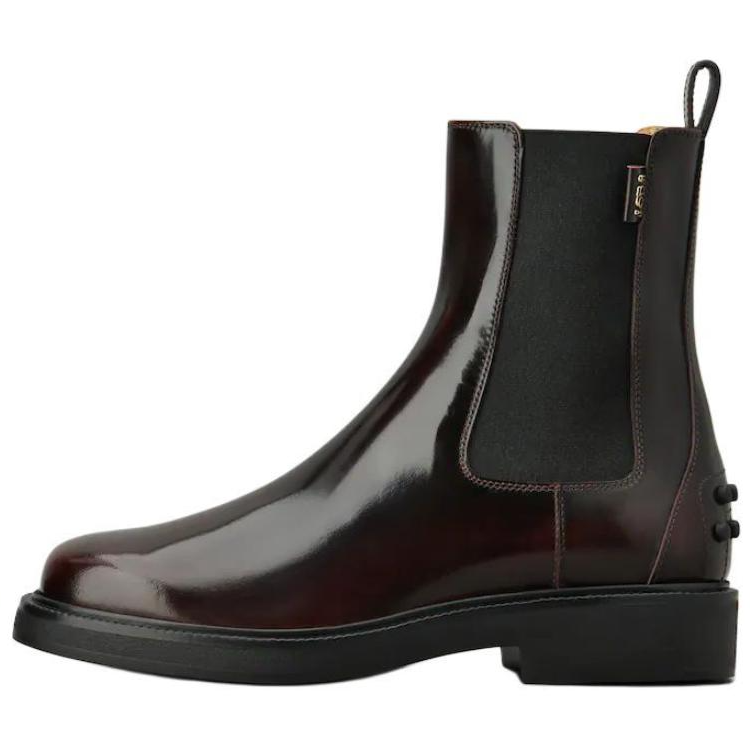 TOD'S Short Chelsea Boots Women's Burgundy