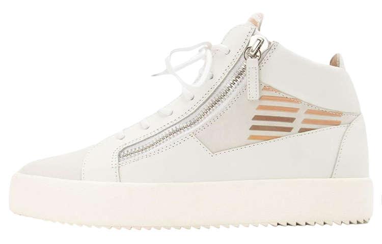 Giuseppe Zanotti Giuseppe Zanotti/GZ Leather Mid top Skateboard Shoes Men's White