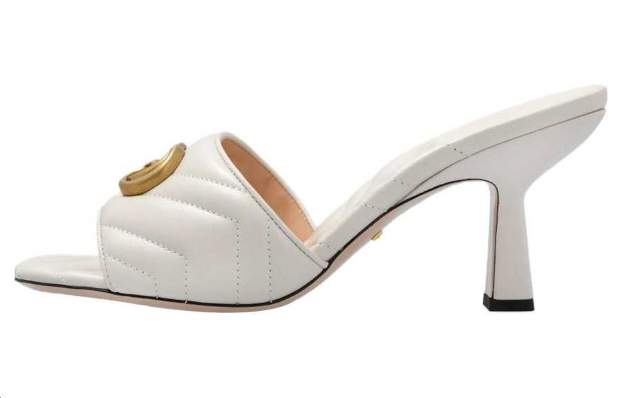 GUCCI GUCCI 95mm Matelassé-effect Leather Mules