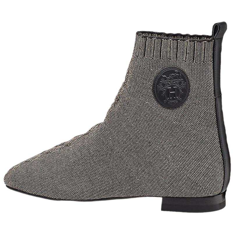 HERMES HERMES Duo Ankle Boots Women's Gray