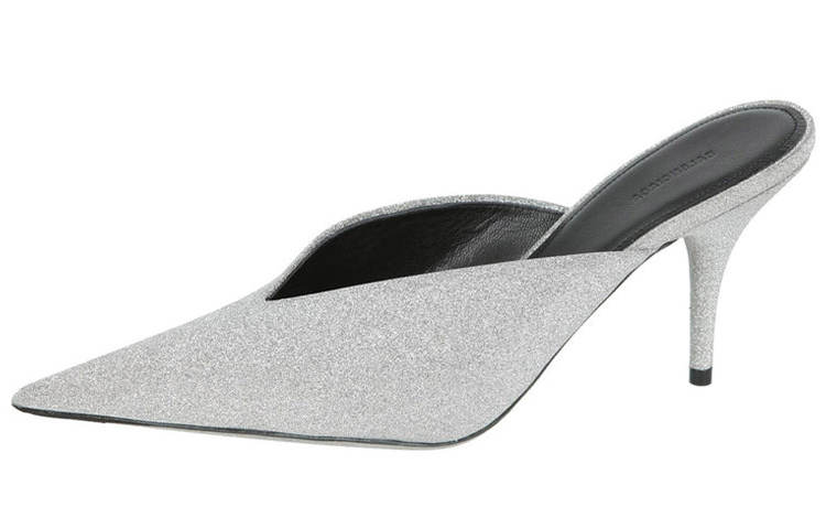 Balenciaga Glitter Knife Slingback 'Silver' Women's