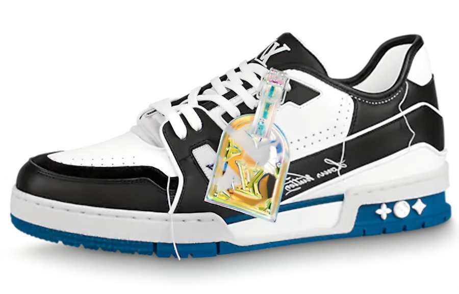 LOUIS VUITTON LOUIS VUITTON Lv Trainers Black Blue WHite'