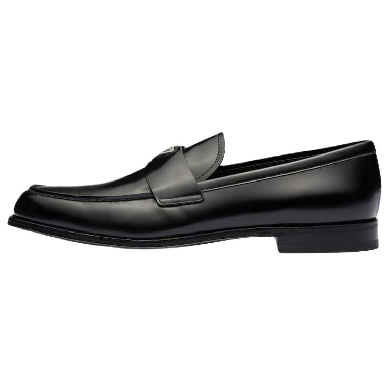 PRADA PRADA Leather Men's Casual Shoes Men's Black