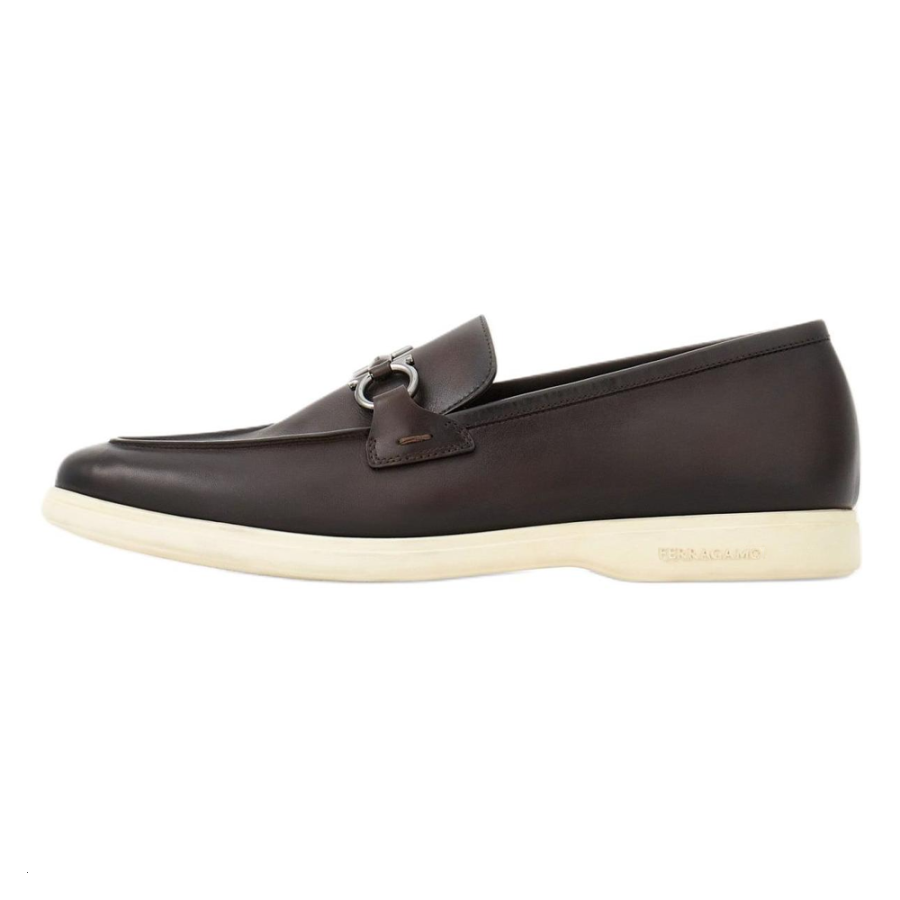 Ferragamo FERRAGAMO Gancini Loafers Men's Brown