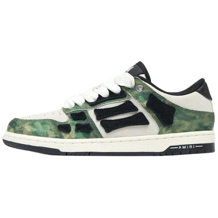 AMIRI Skel Top Low Leather Low top Skateboard Shoes Men's Green