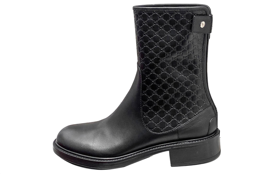 GUCCI Leather Ankle Boots Women's Black