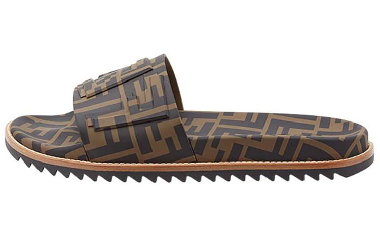 FENDI TPU FF Motif Slides 'Maya Nero'