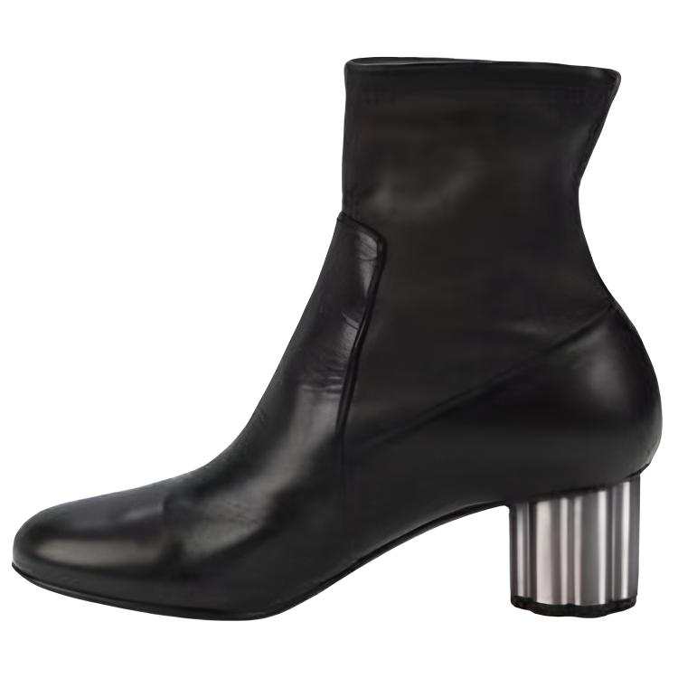 FERRAGAMO Catania Cow Leather Ankle Boots 5CM Women's Black
