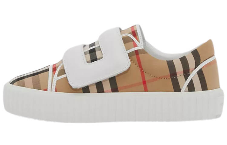 Burberry Low top Stylish Skateboarding Shoes Beige Kids'