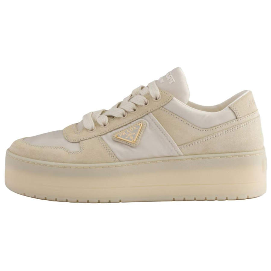 PRADA PRADA Downtown Low top Skateboard Shoes Women's Ivory