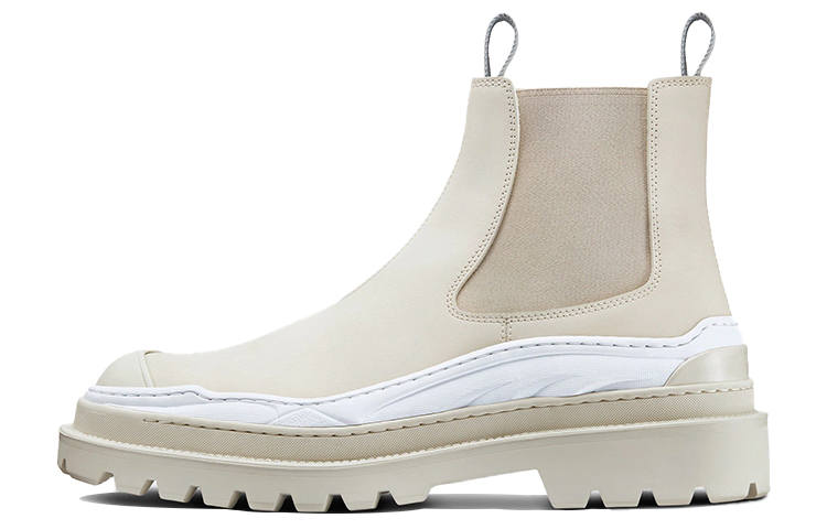DIOR Sacai x DIOR Explorer And Sacai Chelsea Boots Men's Ecru