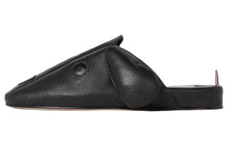 THOM BROWNE· Pebble Texture Closed Toe Slippers Men's Black