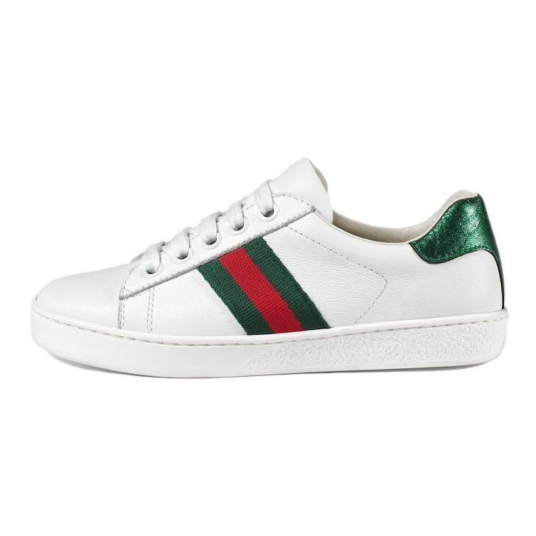 GUCCI ACE Fashion Low top Kids' Skateboarding Shoes White Kids'