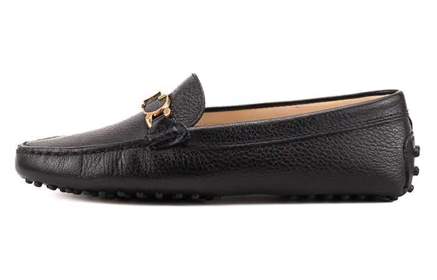 TOD'S Logo-plaque Leather Loafers
