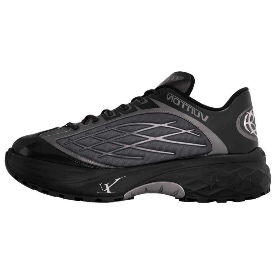 LOUIS VUITTON Lv Discovery Lace Up Sneakers 'Black'