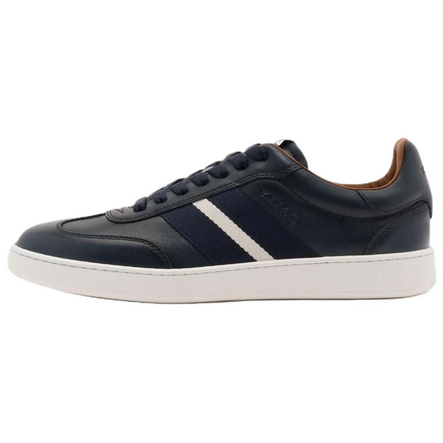 BALLY Retro Crest Low top Skateboard Shoes Men's Marine Blue