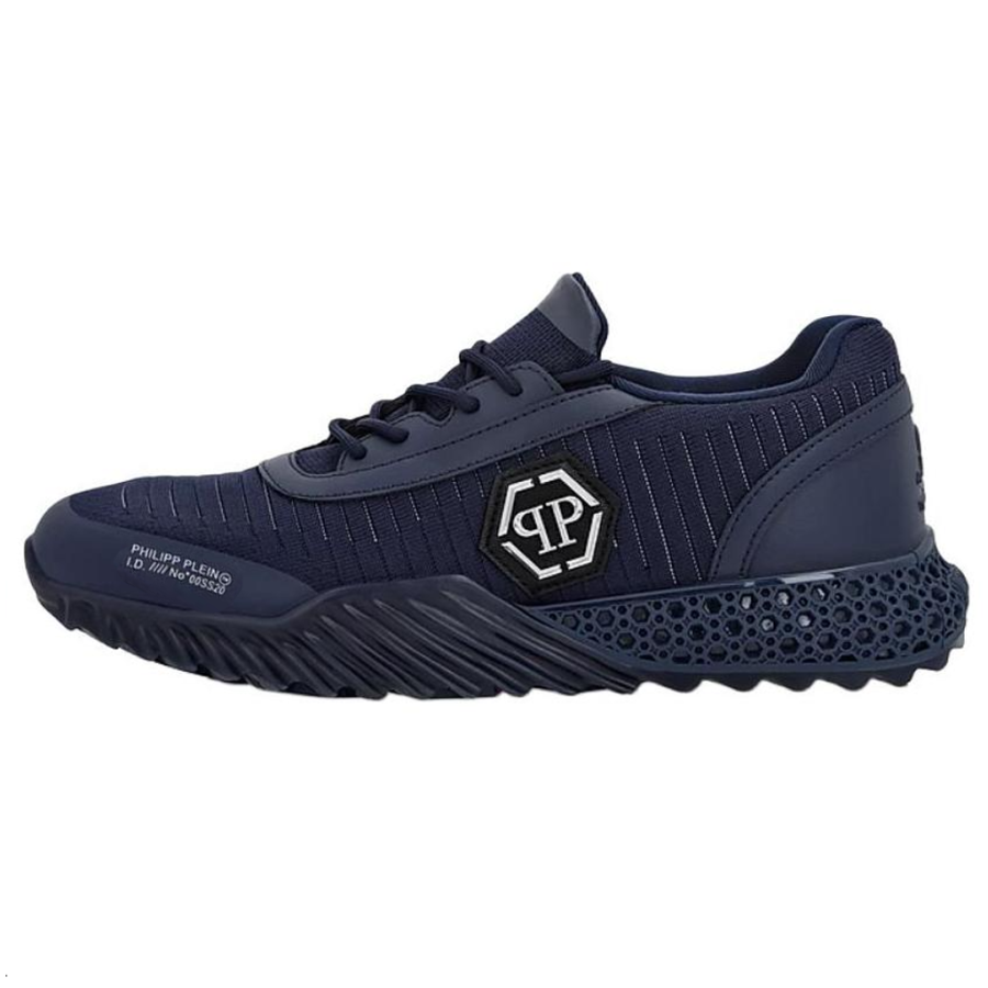 PHILIPP PLEIN Low top Casual Shoes Unisex Navy Blue