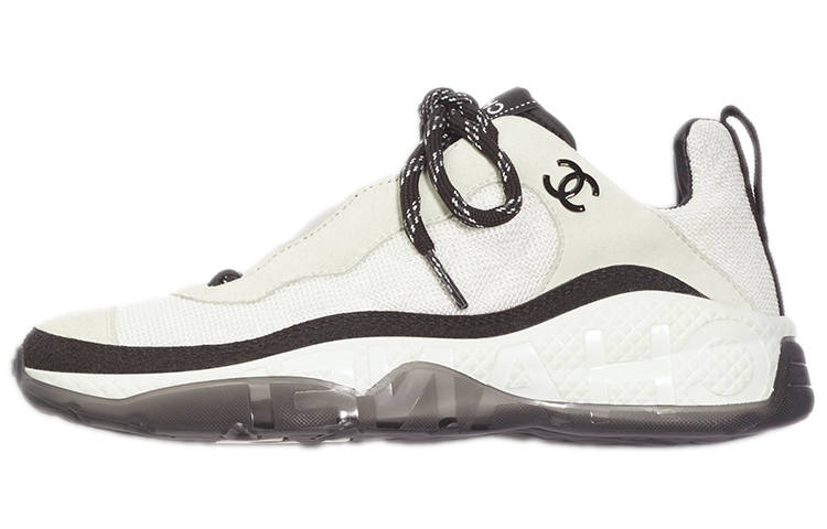 CHANEL Leather Low top Casual Shoes Women's Ivory White