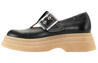 GANNI Leather Casual Shoes Women's Black
