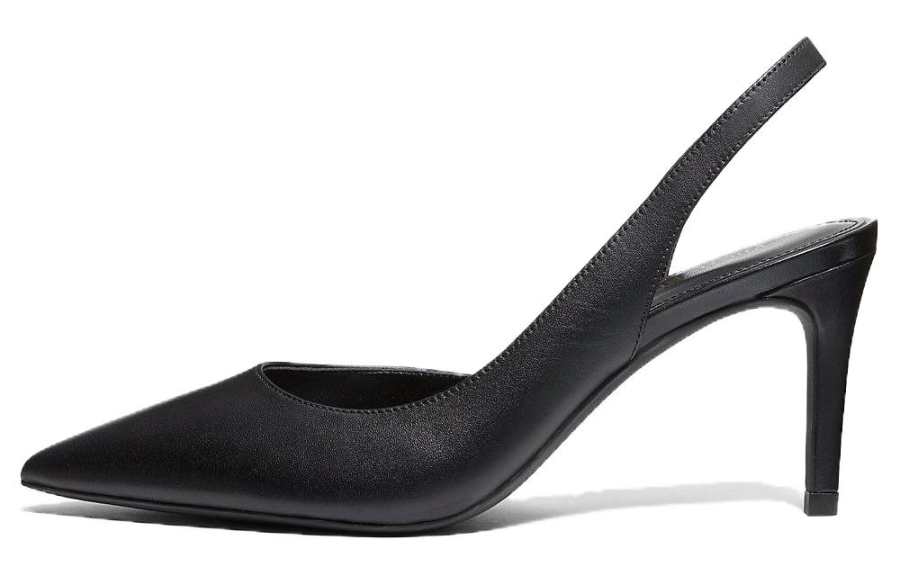 MICHAEL KORS Leather Slim Heel High Heels 7.6cm Women's Black