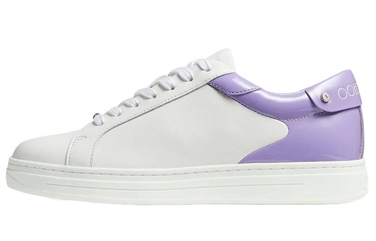 Jimmy Choo Rome/F Leather Stylish Skateboarding Shoes Women's White