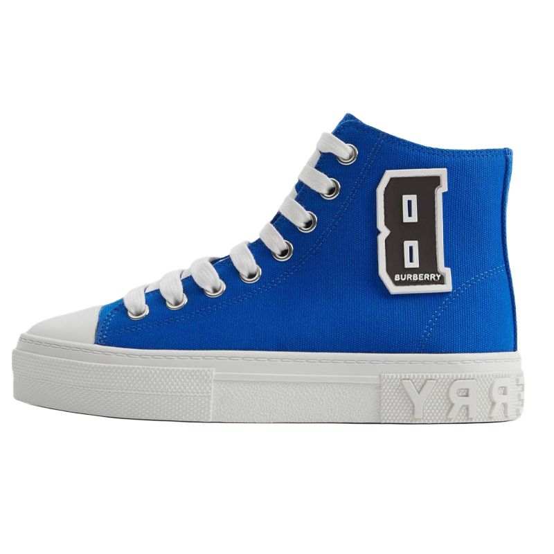 Burberry Canvas High top Kids' Skateboarding Shoes Blue Kids'