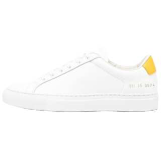 COMMON PROJECTS Lace Up Low top Stylish Skateboarding Shoes Women's White Yellow