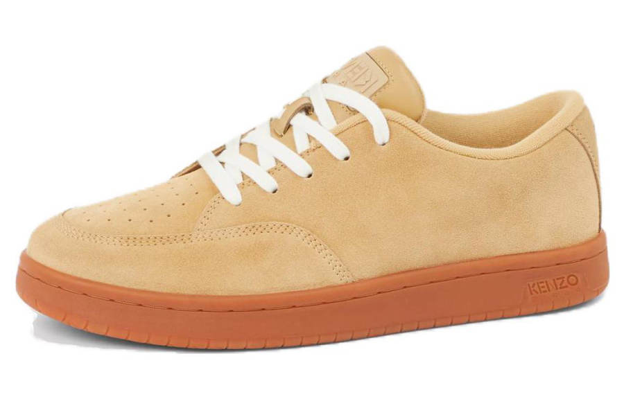 KENZO Dome Suede Stylish Skateboarding Shoes Women's Camel