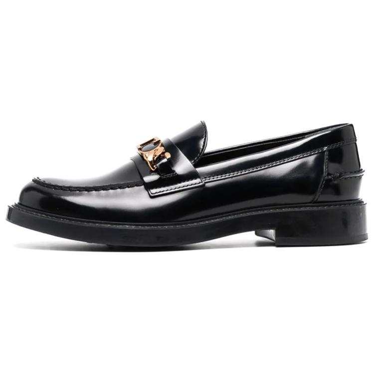 TOD'S logo-plaque leather loafers Women's