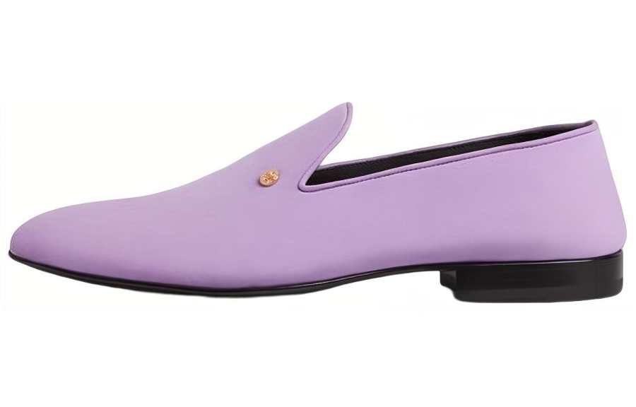 VERSACE VERSACE Leather Loafers Men's Pink Purple