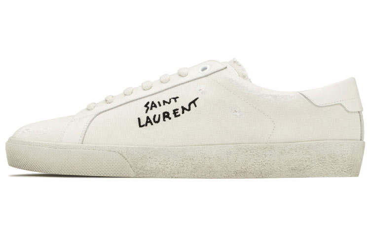 Saint Laurent Court logo-embroidered sneakers Women's