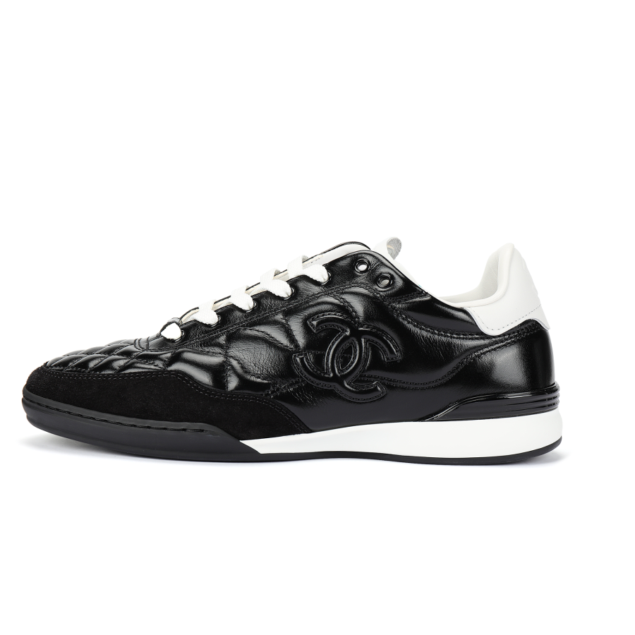 CHANEL 25S German Army Trainers Low top Casual Shoes Women's Black