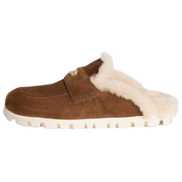 MIU MIU Closed Toe Slippers Women's Cocoa Brown