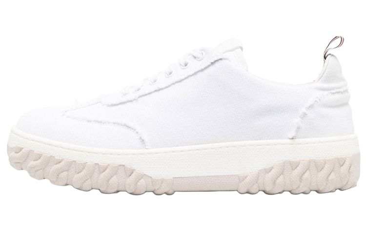 THOM BROWNE THOM BROWNE Frayed Edge Low Top Sneakers