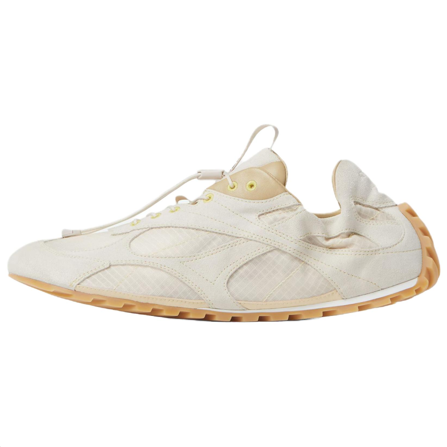 Bottega Veneta Orbit Flash Low top Casual Shoes Women's Grass Yellow & Rock Mist Beige