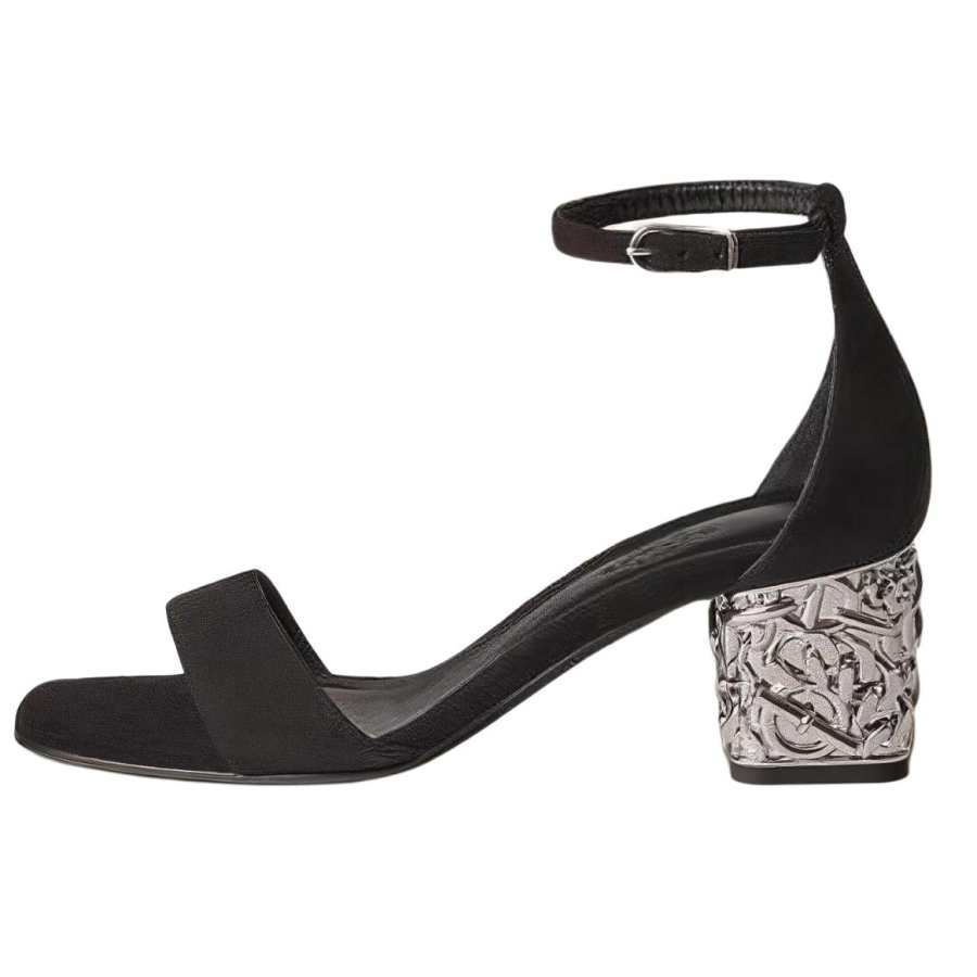 HERMES HERMES Glam One Strap Sandals Women's Black