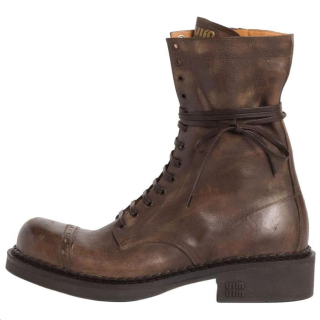 MIU MIU FW24 Ankle Boots 3.5cm Women's Brown