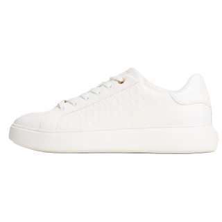 Twinset Cow Leather Low top Skateboard Shoes 3cm Women's White